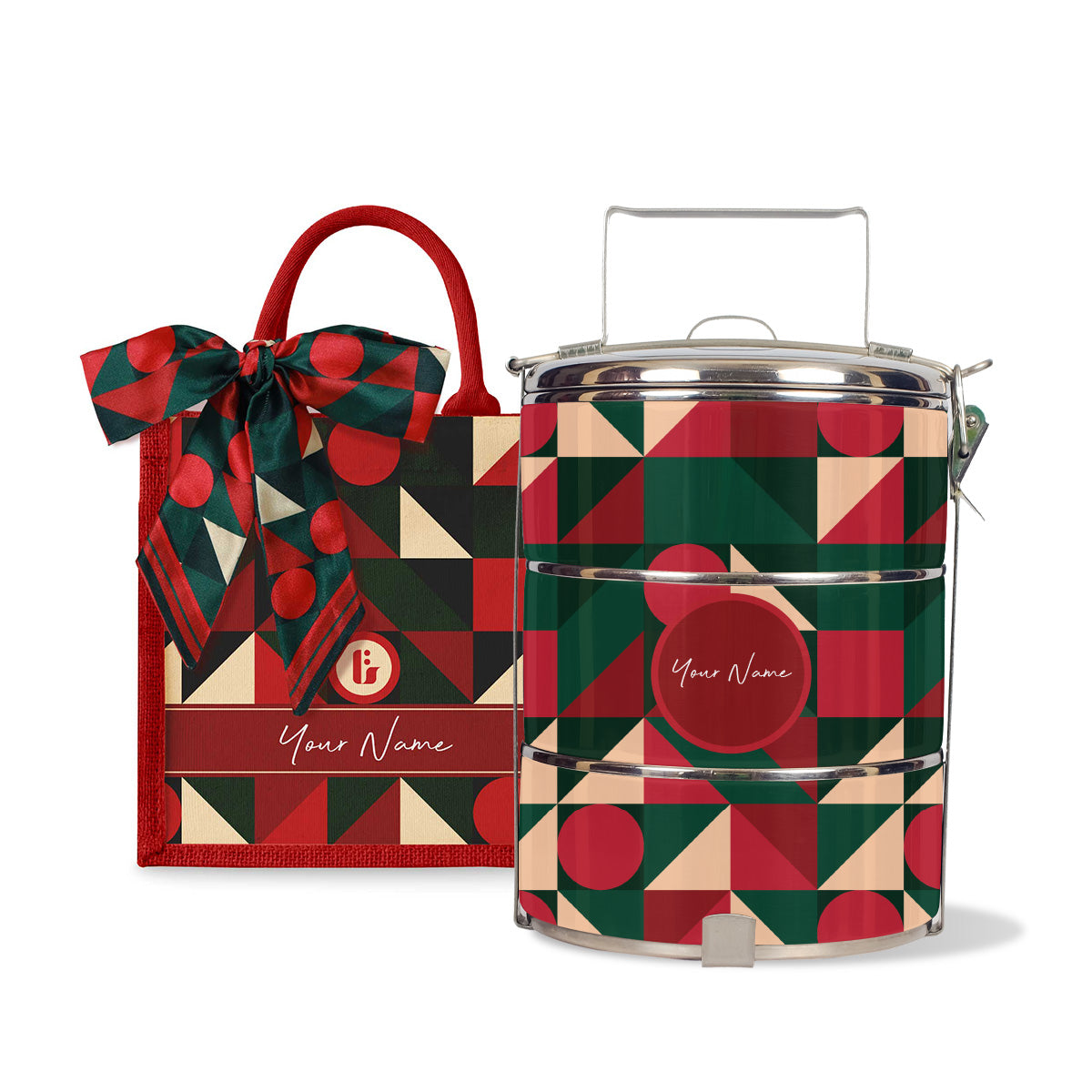 Magical Series - Lunch Tote Bag with Three-Tier Tiffin Carrier