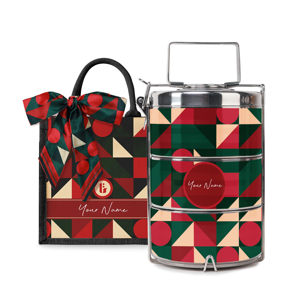 Magical Series - Lunch Tote Bag with Three-Tier Tiffin Carrier