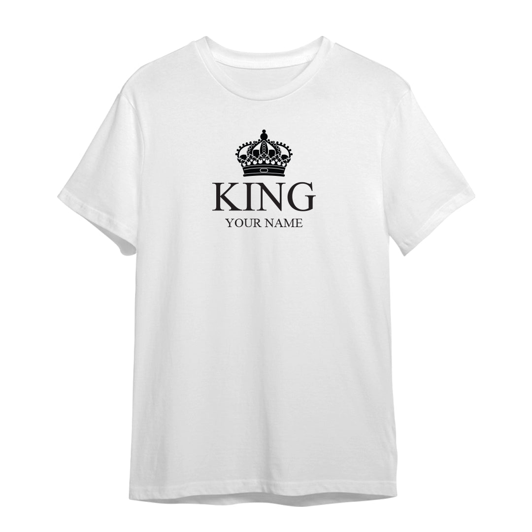 Couple Series “Minimal King” Premium Unisex T-Shirt (Add Name)