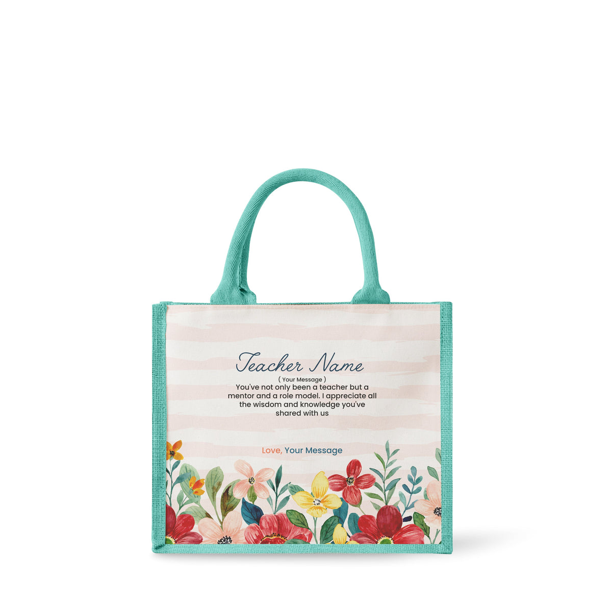 Watercolour Flower Series 2 - Jute Tote Bag