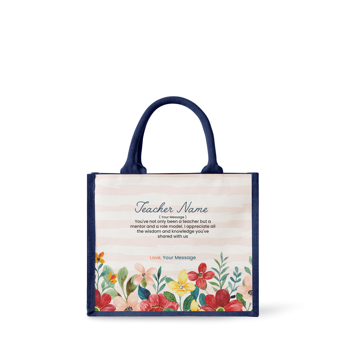 Watercolour Flower Series 2 - Jute Tote Bag