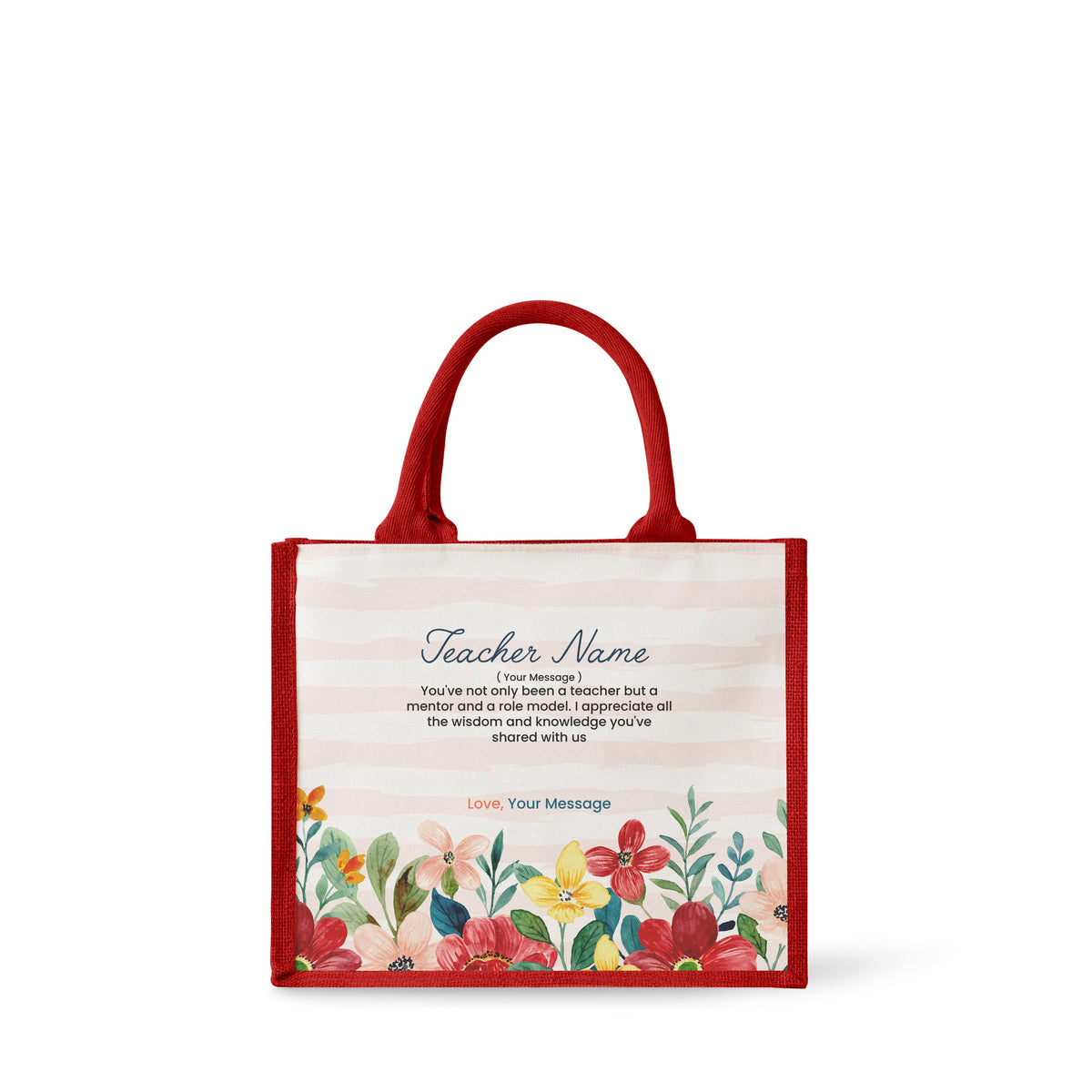 Watercolour Flower Series 2 - Jute Tote Bag