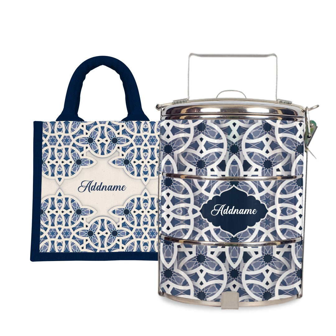 Ratu Series - Lunch Tote Bag with Three-Tier Tiffin Carrier