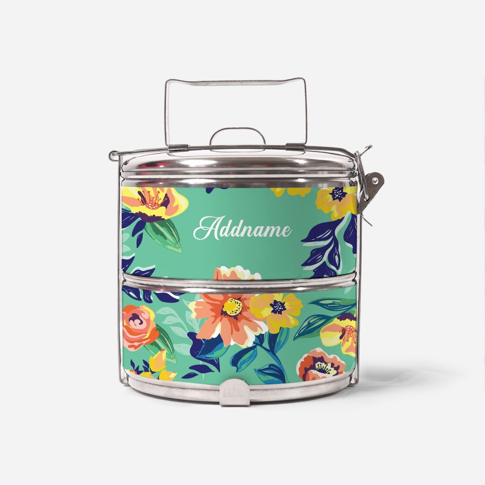 Deborah Series - Teal - Two-Tier Tiffin Carrier