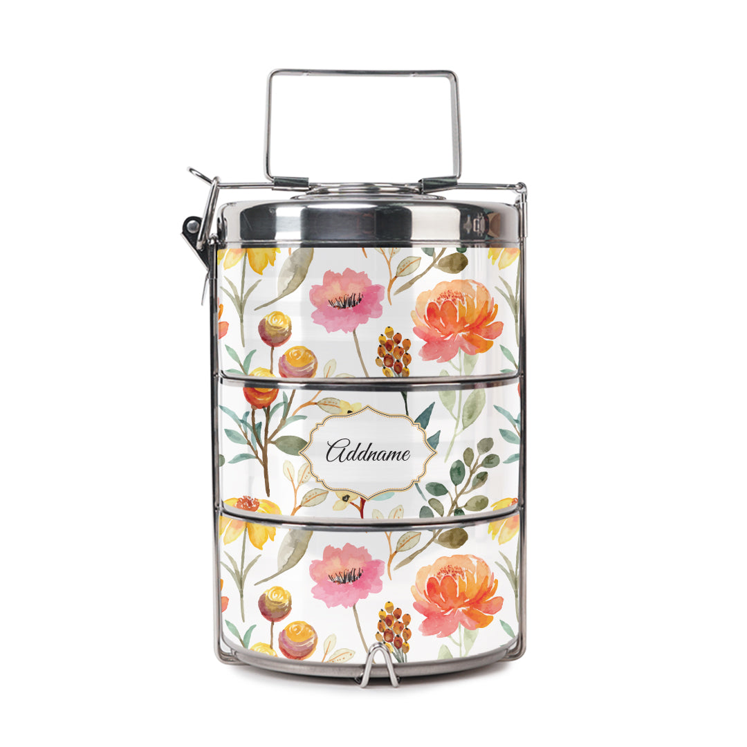 Laura Series - Carnelian - Three-Tier Tiffin Carrier