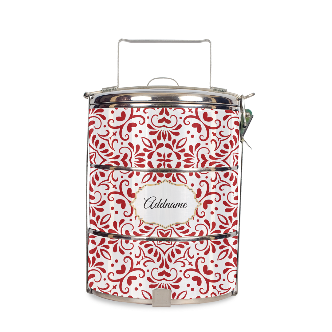 Moroccan Series - Arabesque Rosette  - Three-Tier Tiffin Carrier