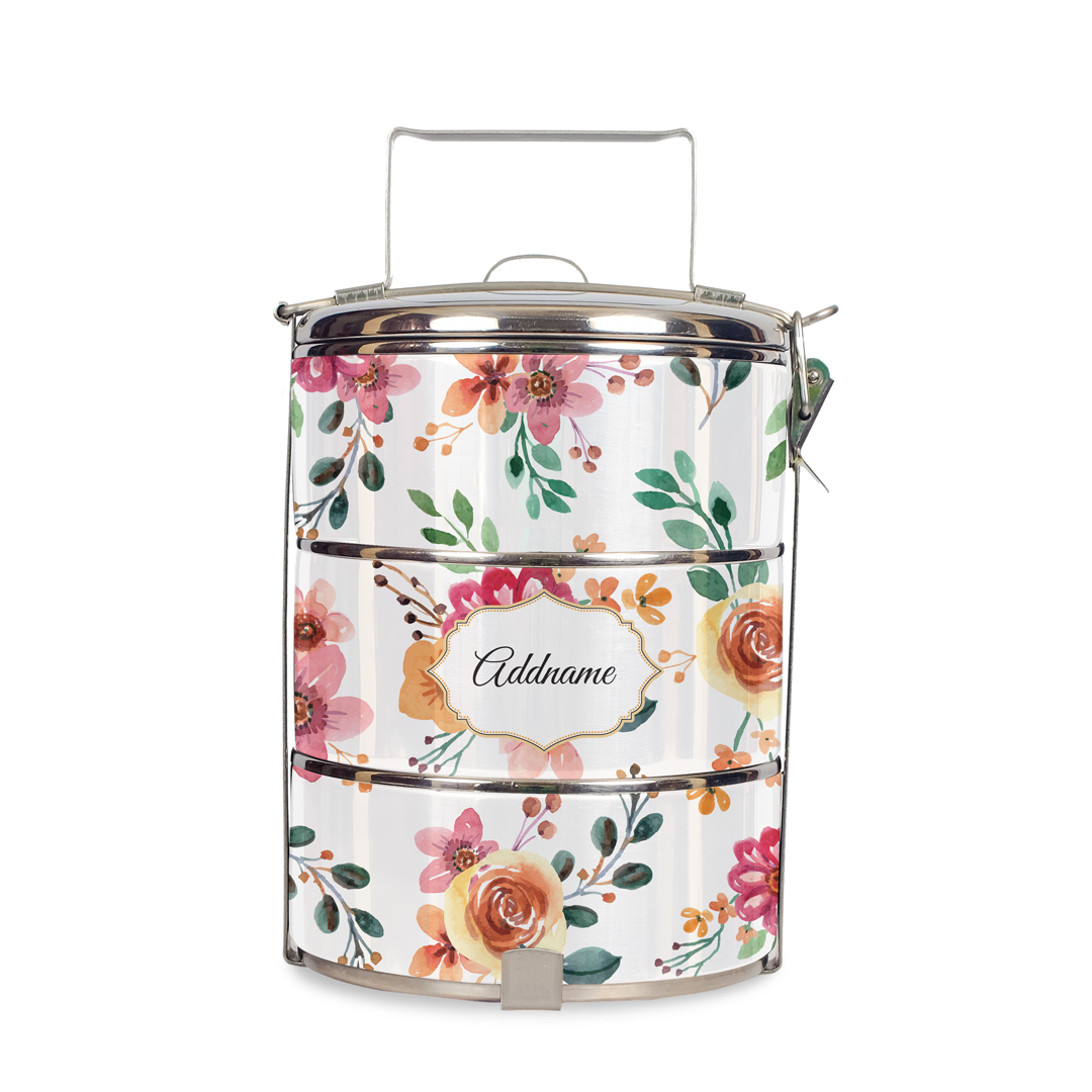 Laura Series - Garnet - Three-Tier Tiffin Carrier