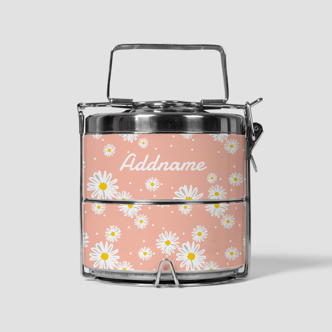 Daisy Series - Coral - Two-Tier Tiffin Carrier