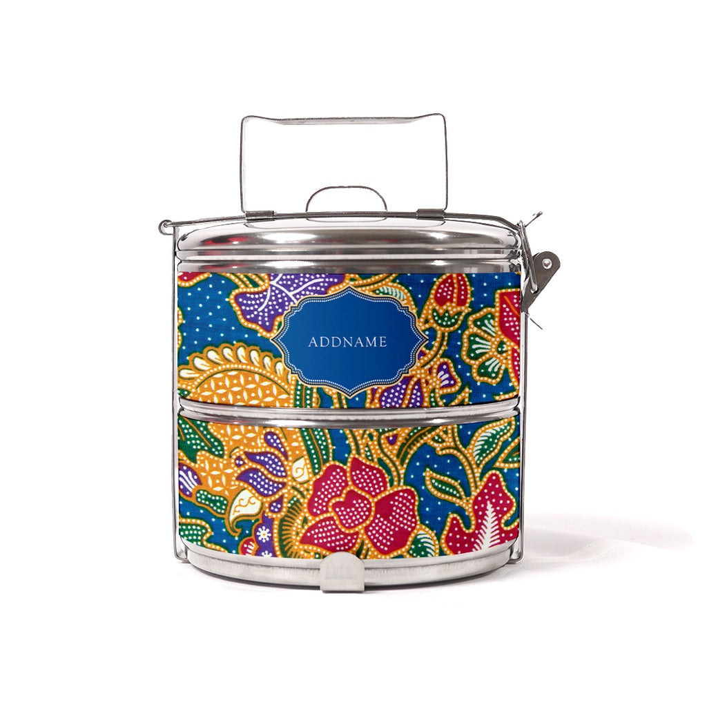 Batik Kuntum - Two-Tier Tiffin Carrier