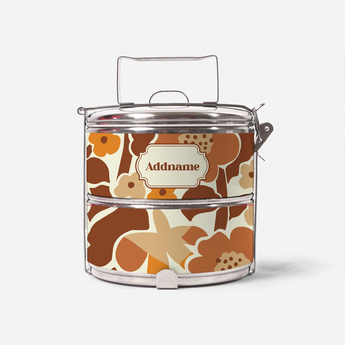 Navian Series - Brown Two Tier Tiffin Carrier Hustle Bright