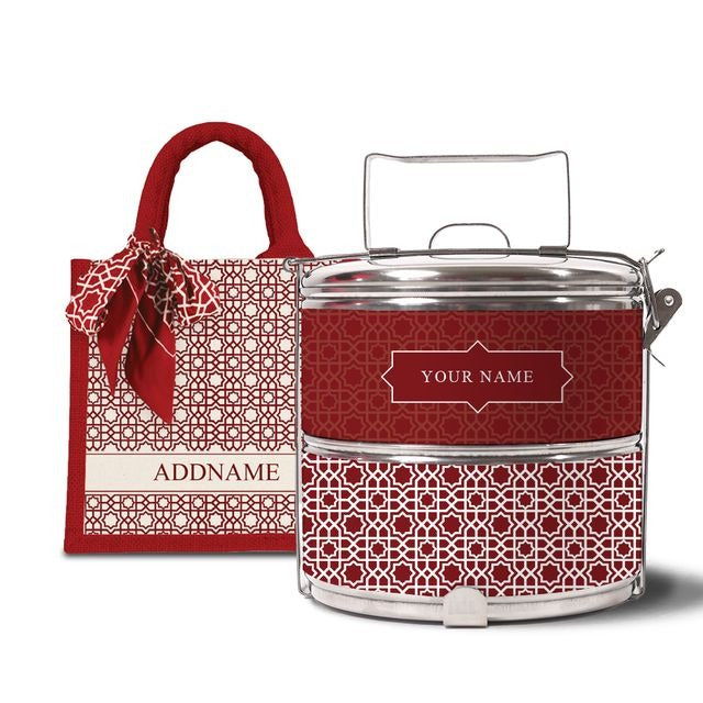 Annas - Lunch Tote Bag with Two-Tier Tiffin Carrier