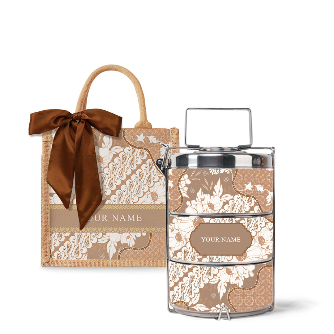 Batik Raya - Lunch Tote Bag with Tiffin Carrier