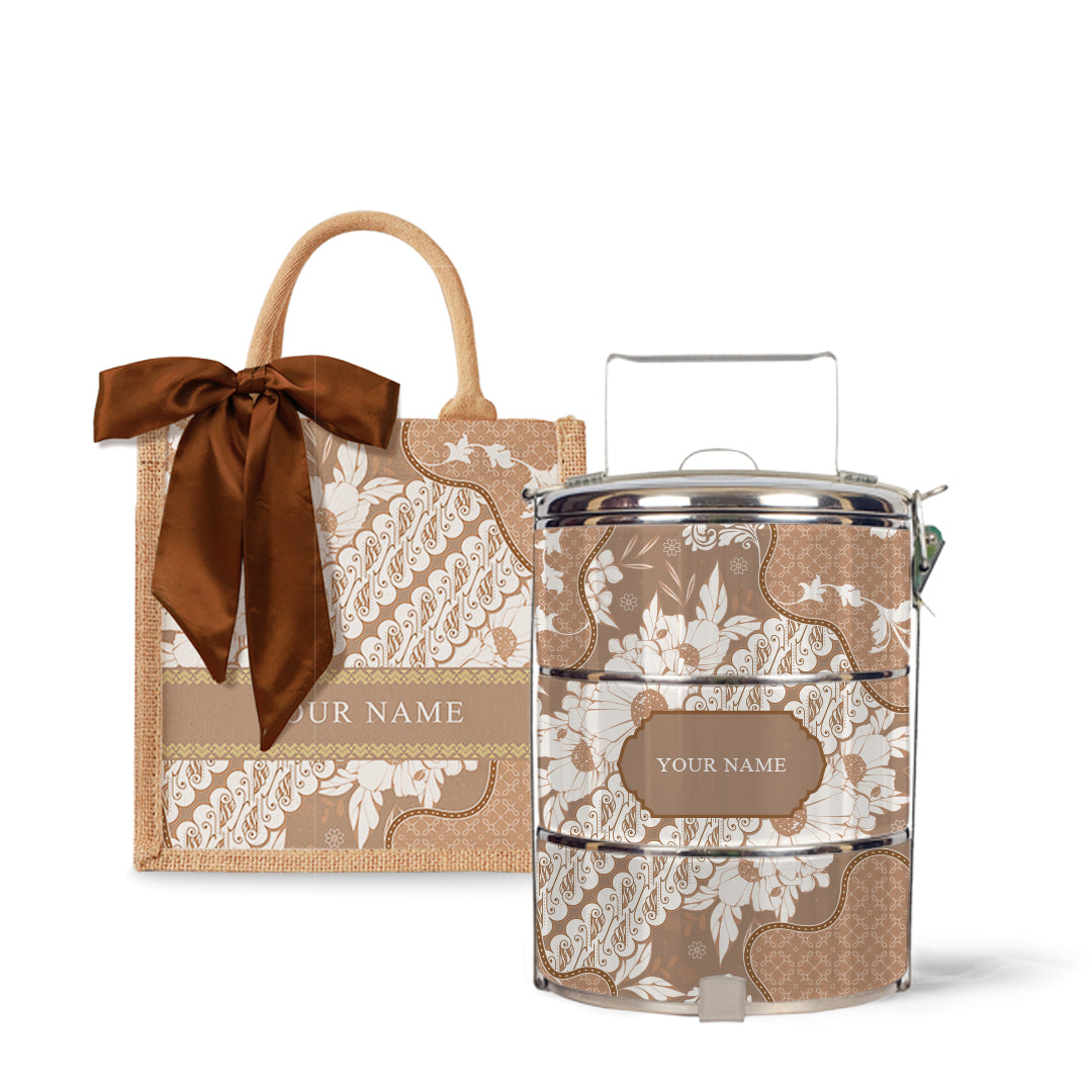 Batik Raya - Lunch Tote Bag with Tiffin Carrier