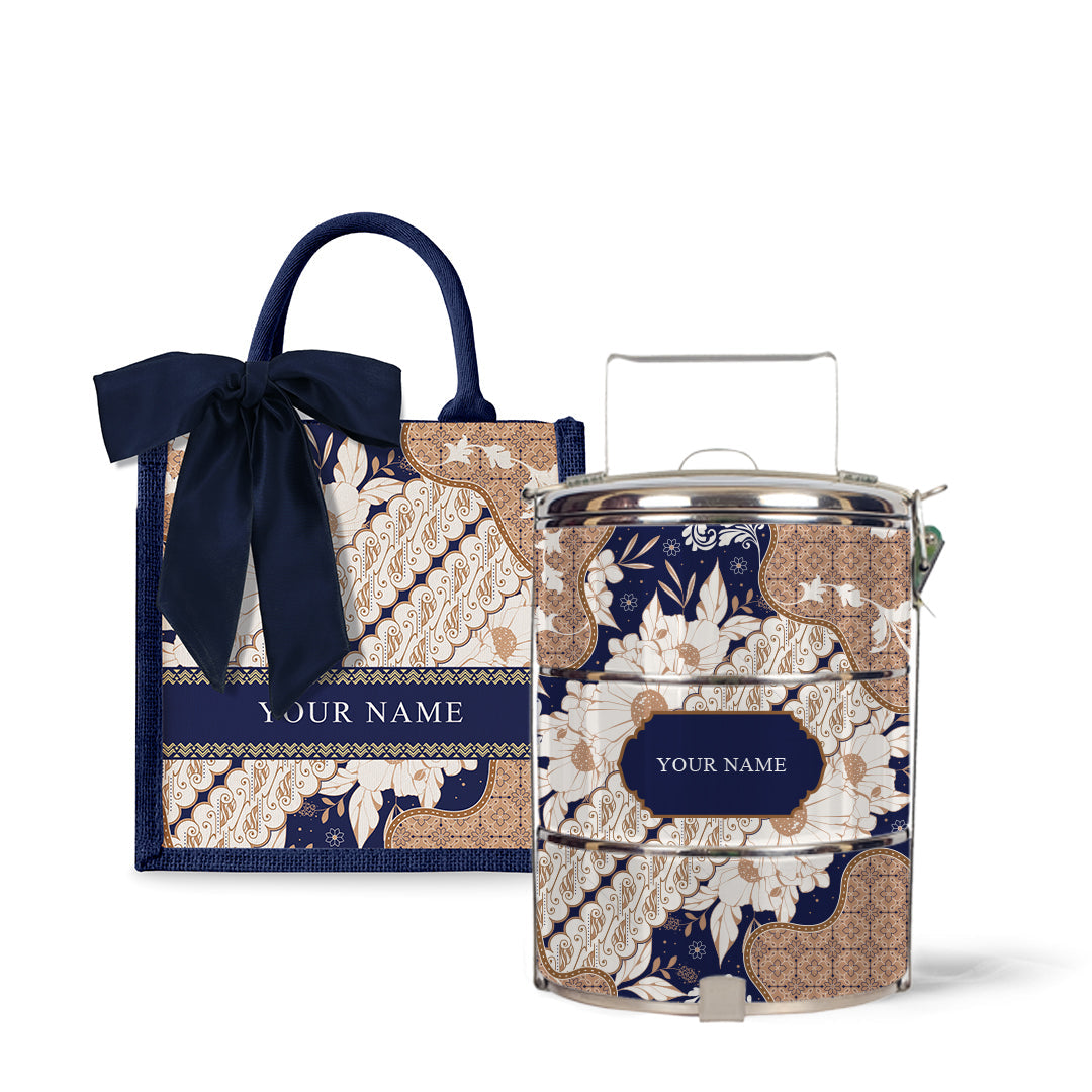 Batik Raya - Lunch Tote Bag with Tiffin Carrier