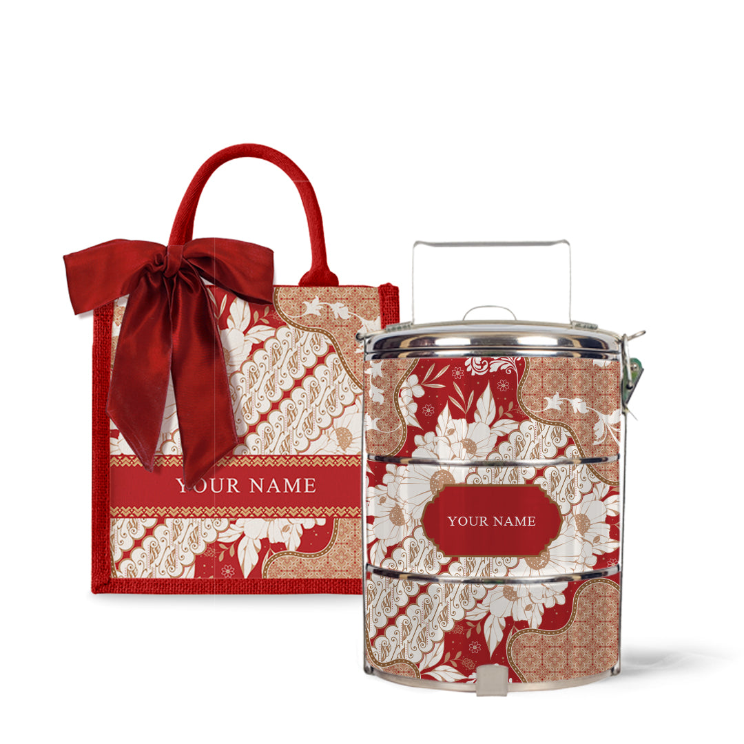 Batik Raya - Lunch Tote Bag with Tiffin Carrier