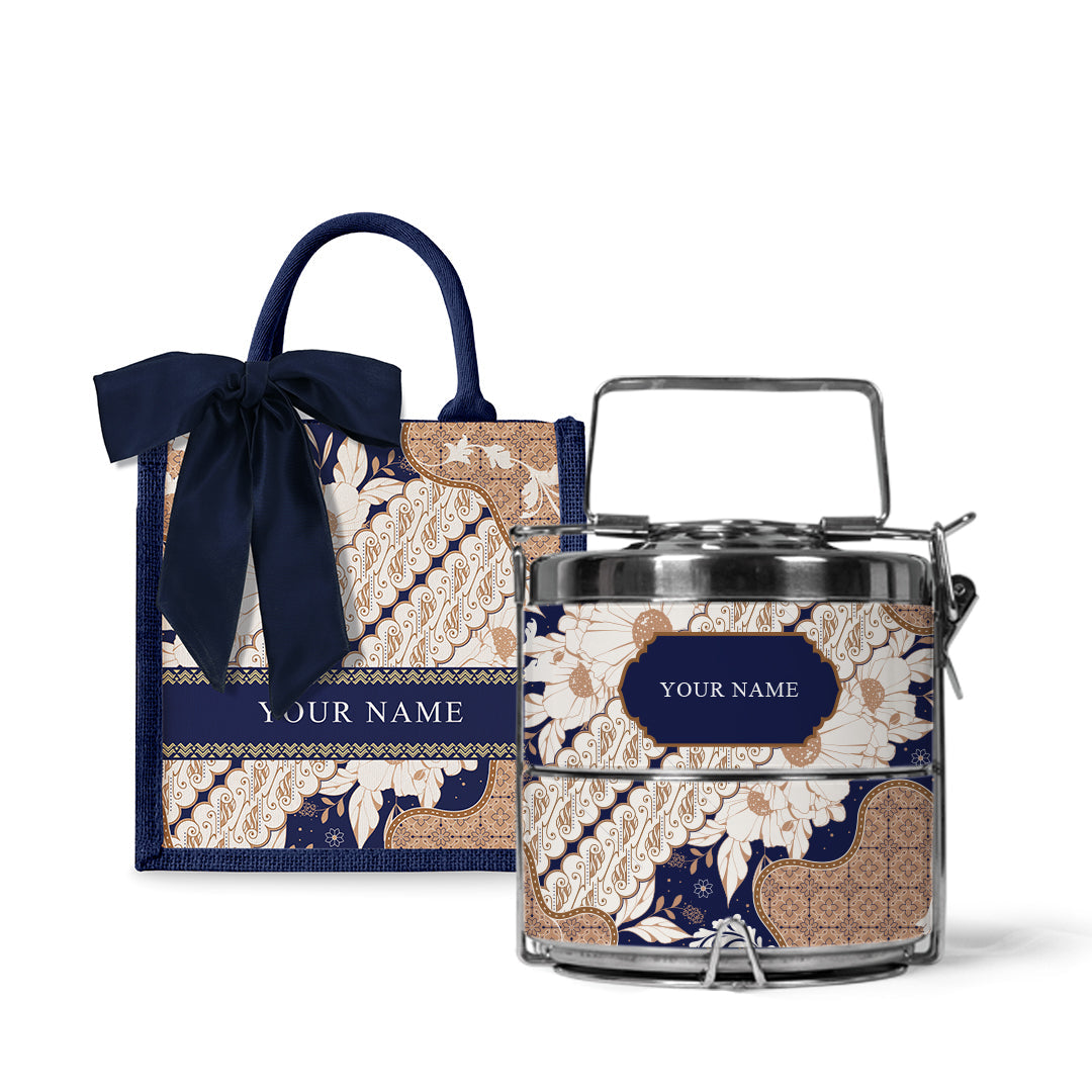 Batik Raya - Lunch Tote Bag with Tiffin Carrier