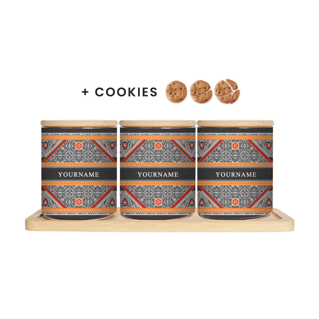 Floral - Canister with Cookies