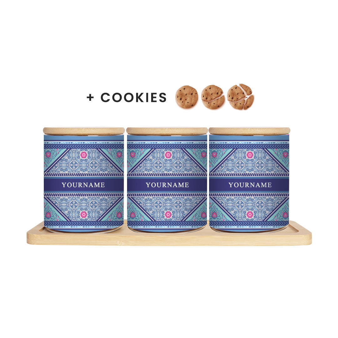Floral - Canister with Cookies