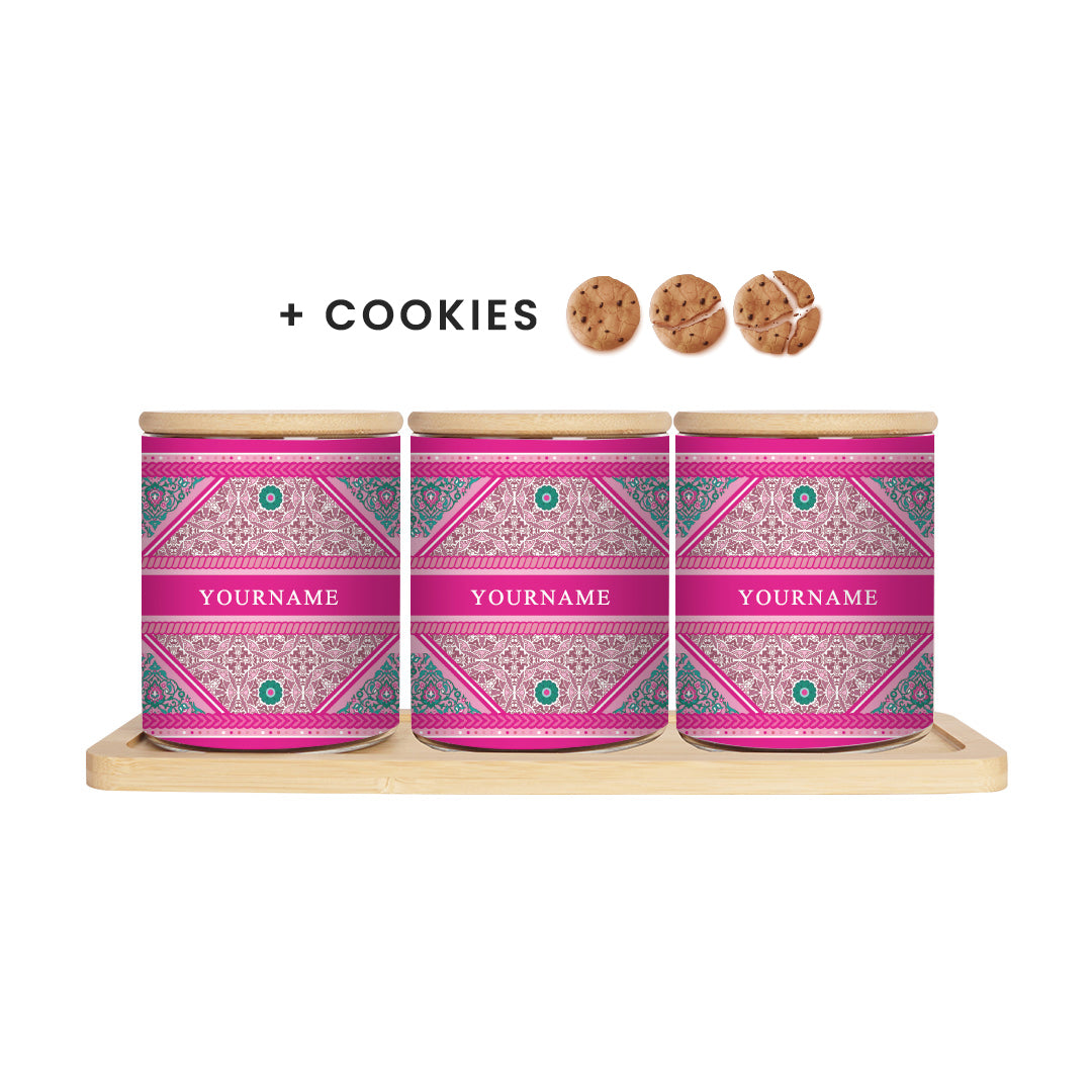 Floral - Canister with Cookies