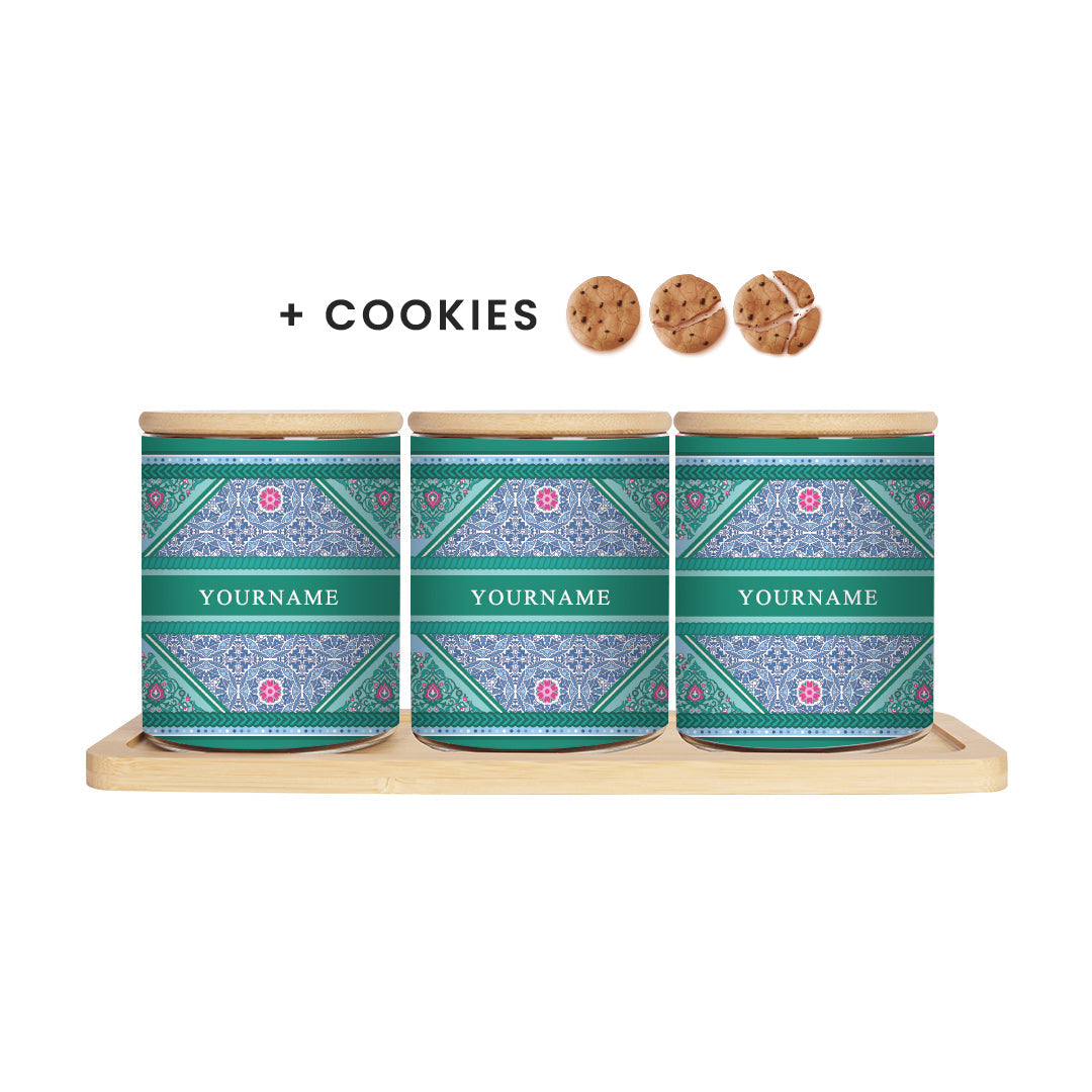Floral - Canister with Cookies