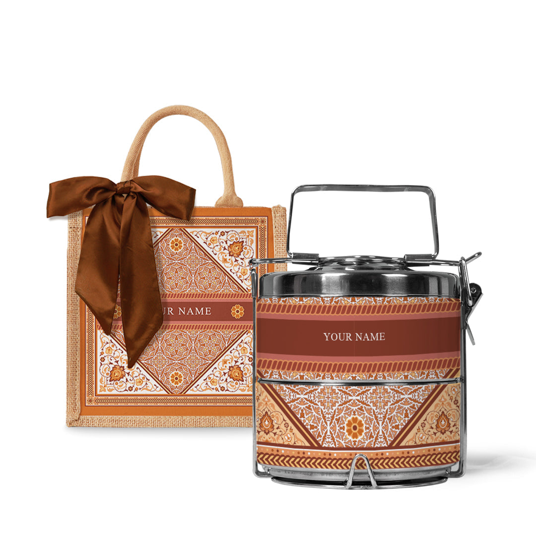 Floral - Lunch Tote Bag with Tiffin Carrier