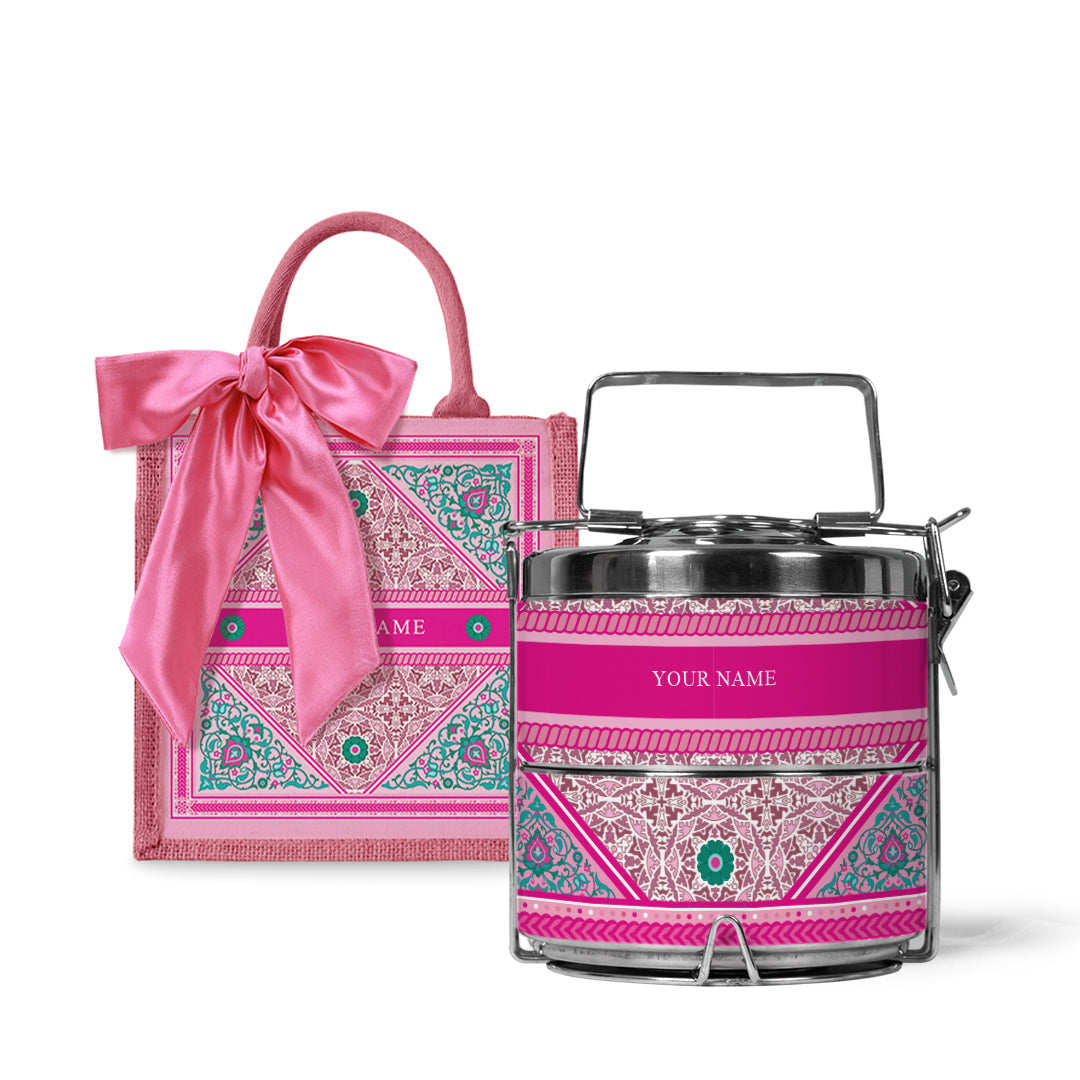 Floral - Lunch Tote Bag with Tiffin Carrier