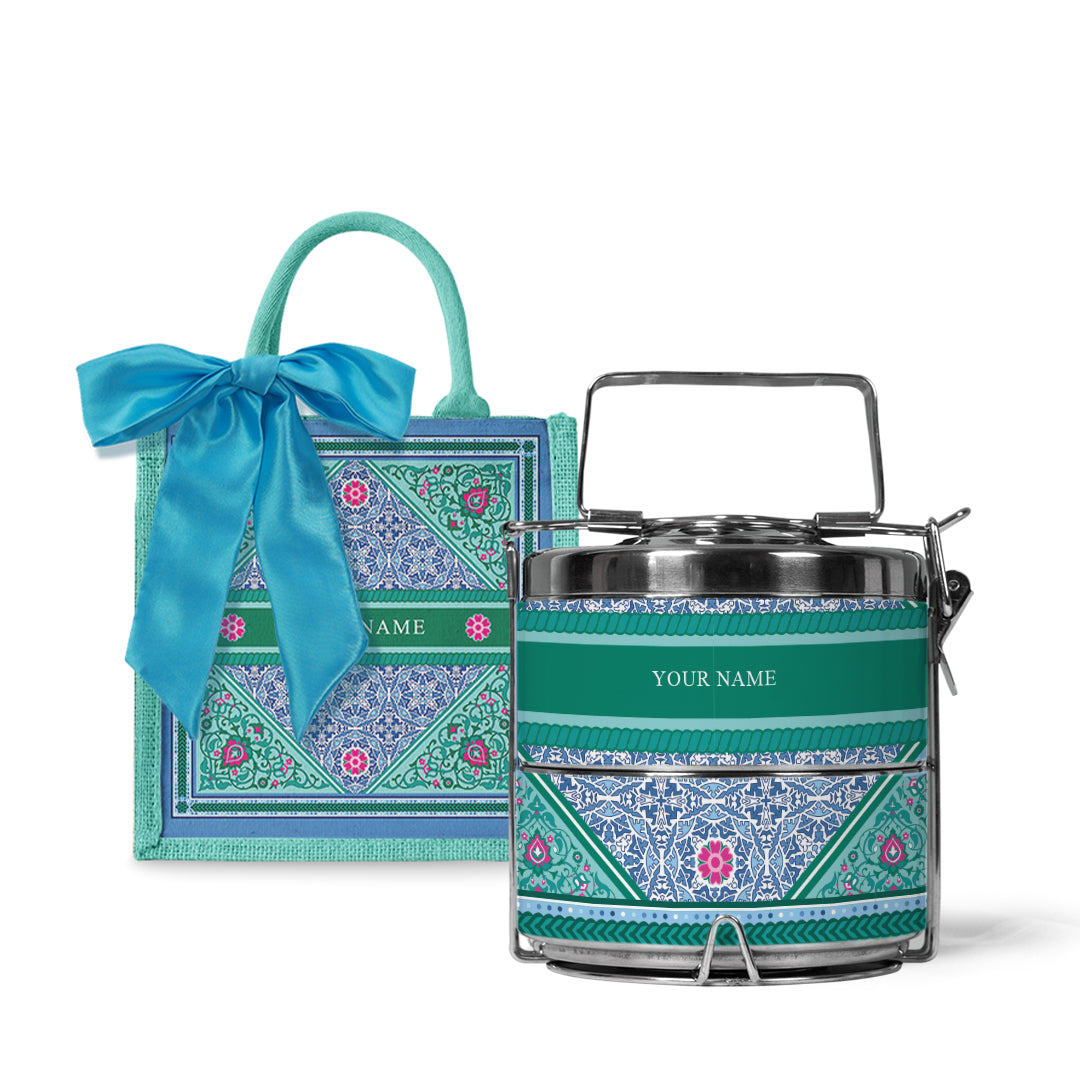 Floral - Lunch Tote Bag with Tiffin Carrier