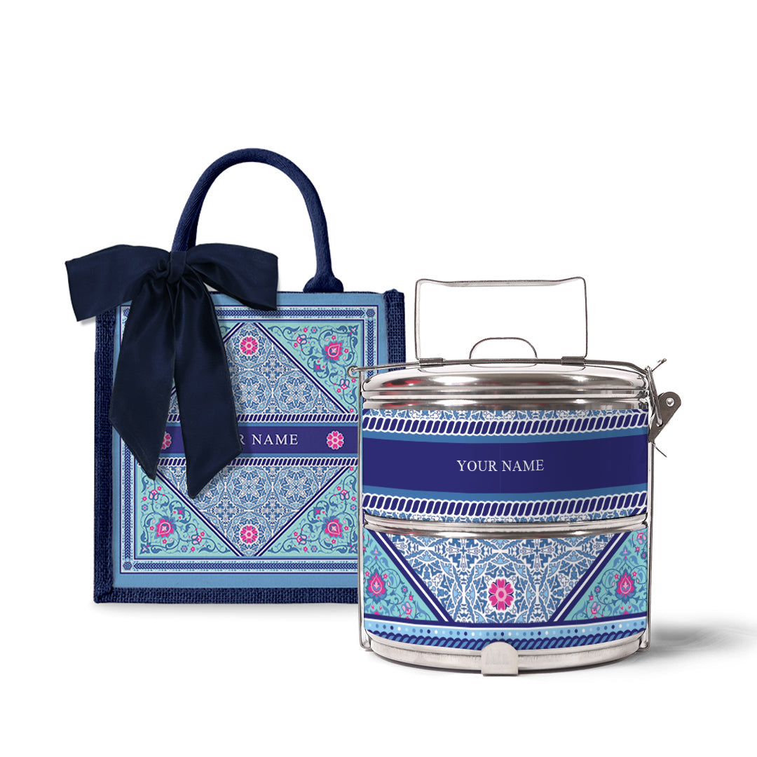 Floral - Lunch Tote Bag with Tiffin Carrier