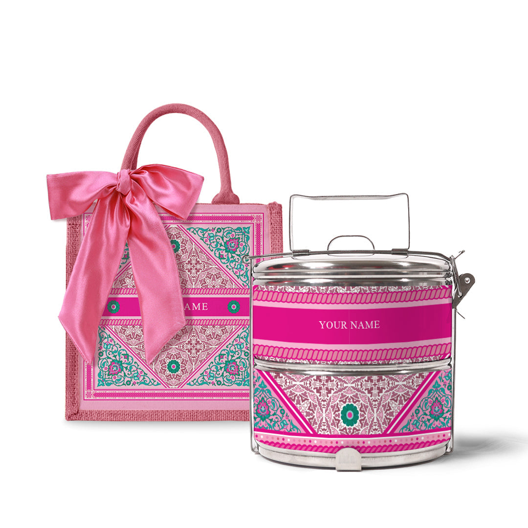 Floral - Lunch Tote Bag with Tiffin Carrier