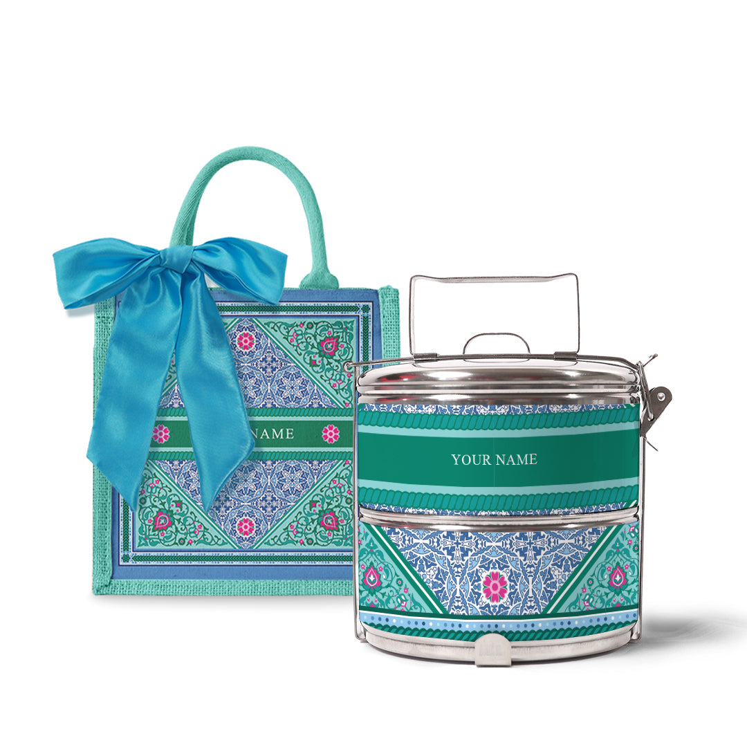 Floral - Lunch Tote Bag with Tiffin Carrier