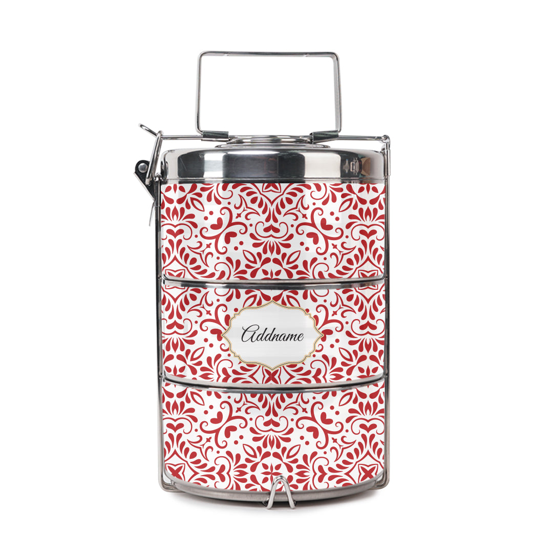 Moroccan Series - Arabesque Rosette  - Three-Tier Tiffin Carrier
