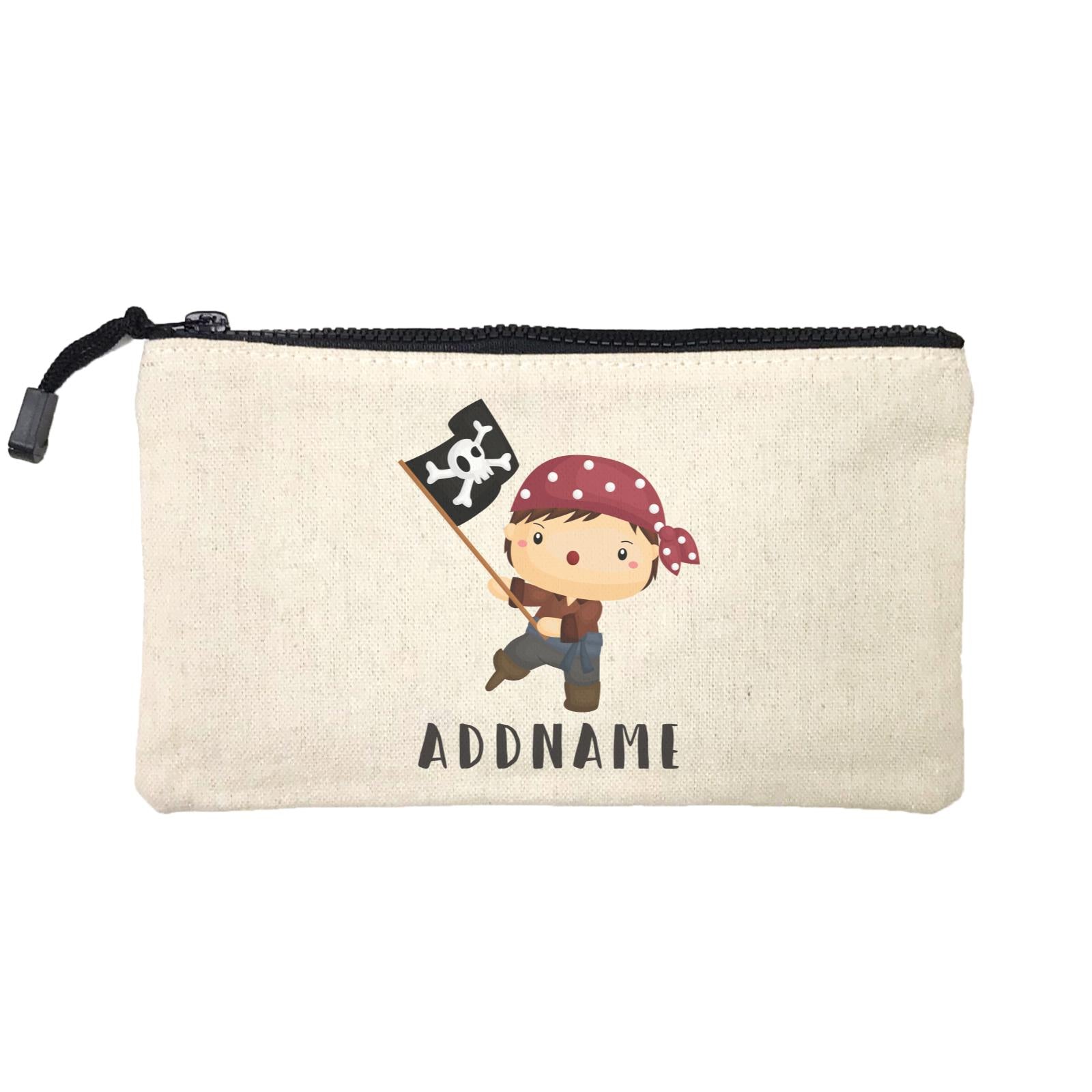 Birthday Pirate Boy Crew Holding Pirate Flag Addname Mini Accessories Stationery Pouch