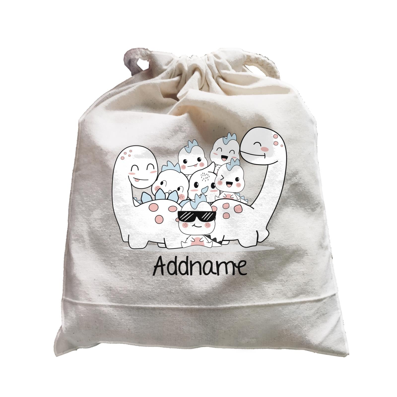 Cute Animals And Friends Series Cute Little Dinosaur Smiling Group Addname Satchel