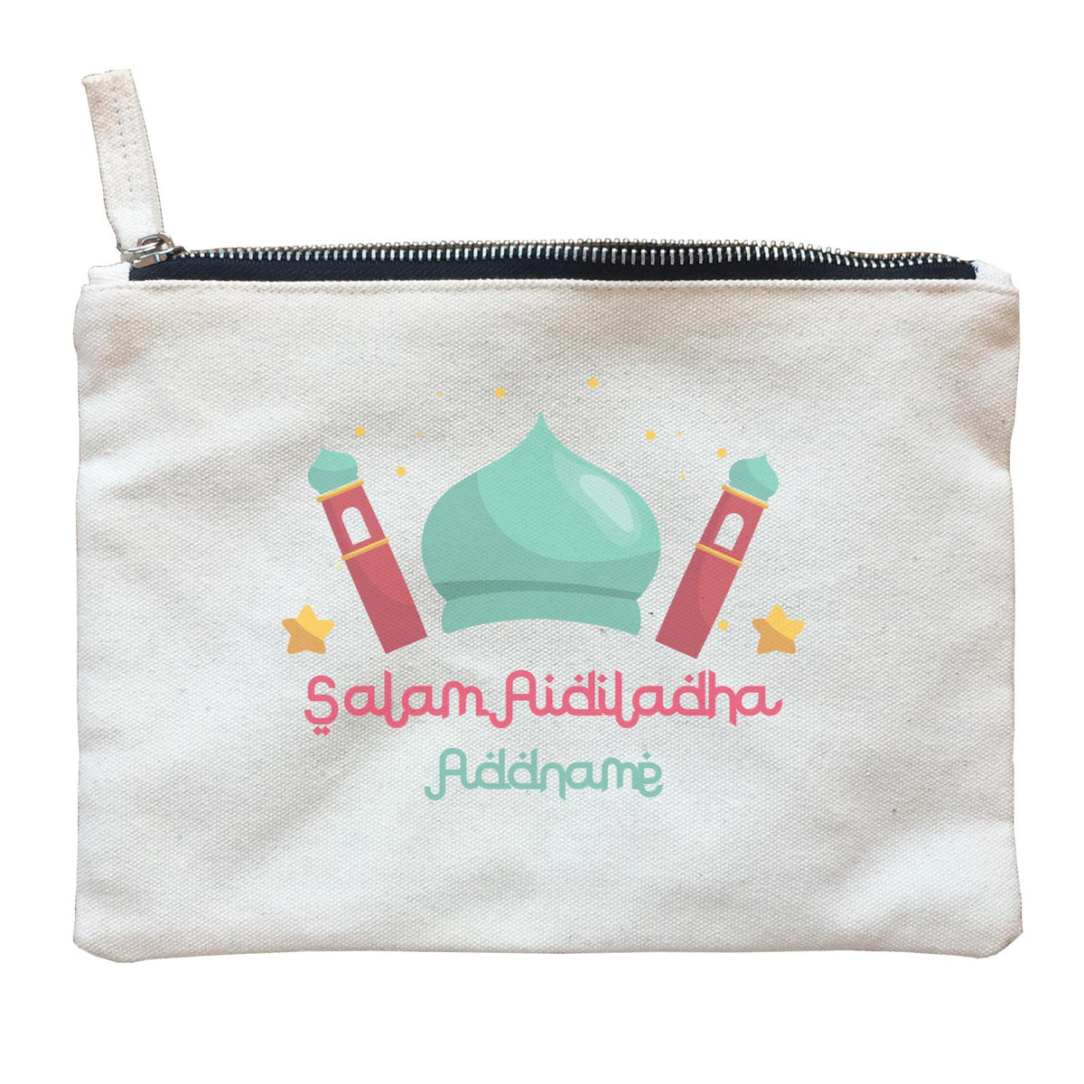 Aidiladha Cute Mosque Dome Addname Zipper Pouch