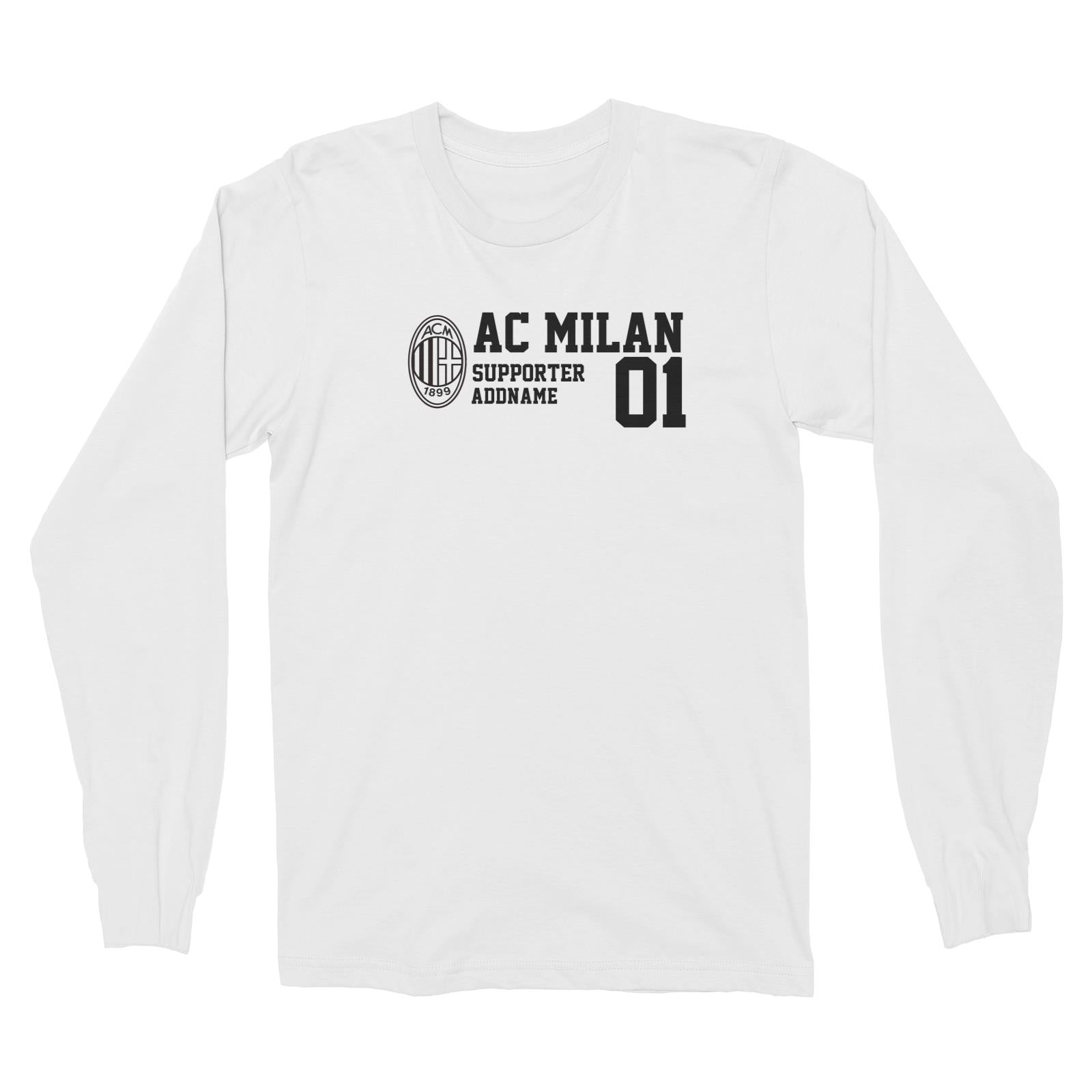 AC Milan Football Supporter Addname Long Sleeve Unisex T-Shirt
