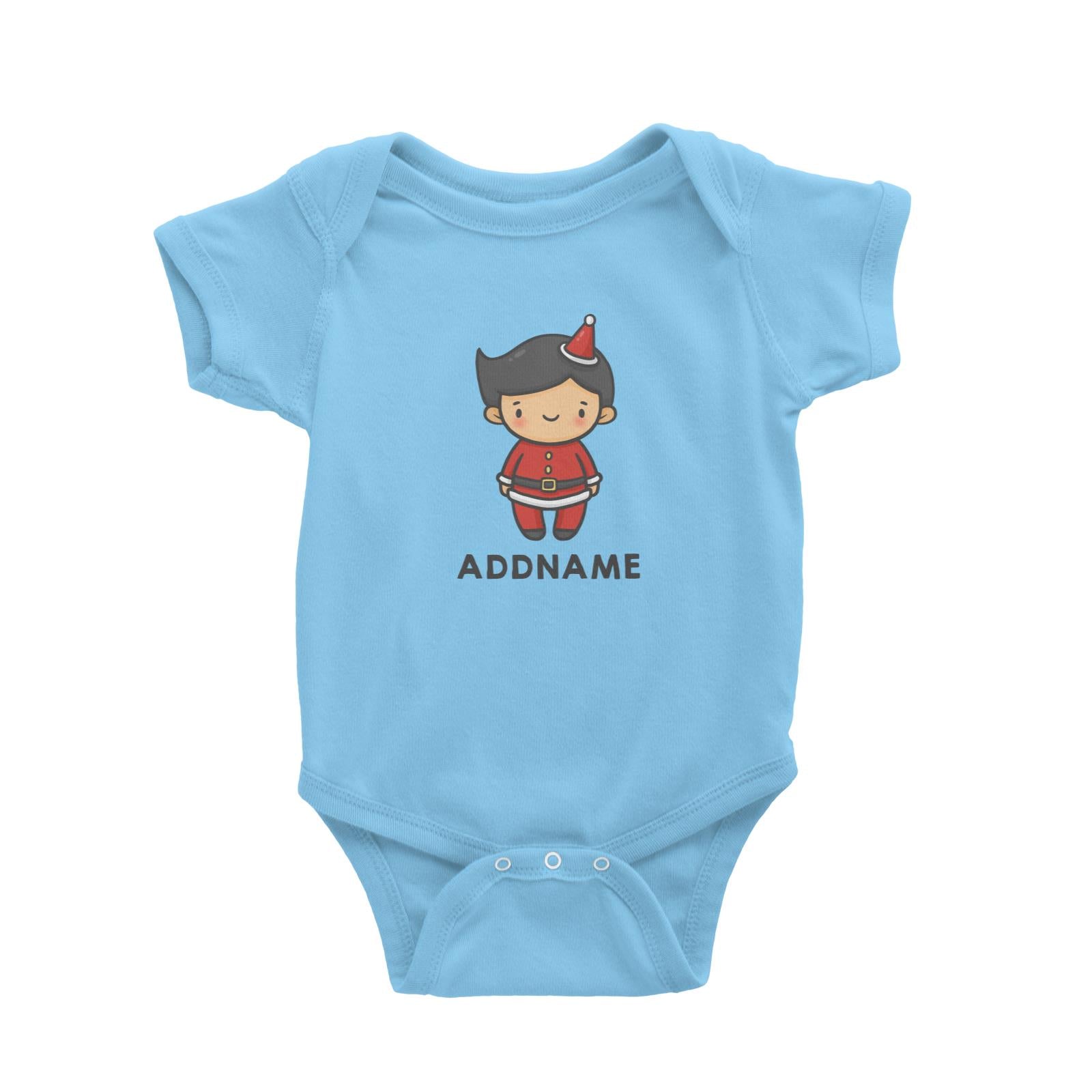 Xmas Cute Boy Addname Baby Romper