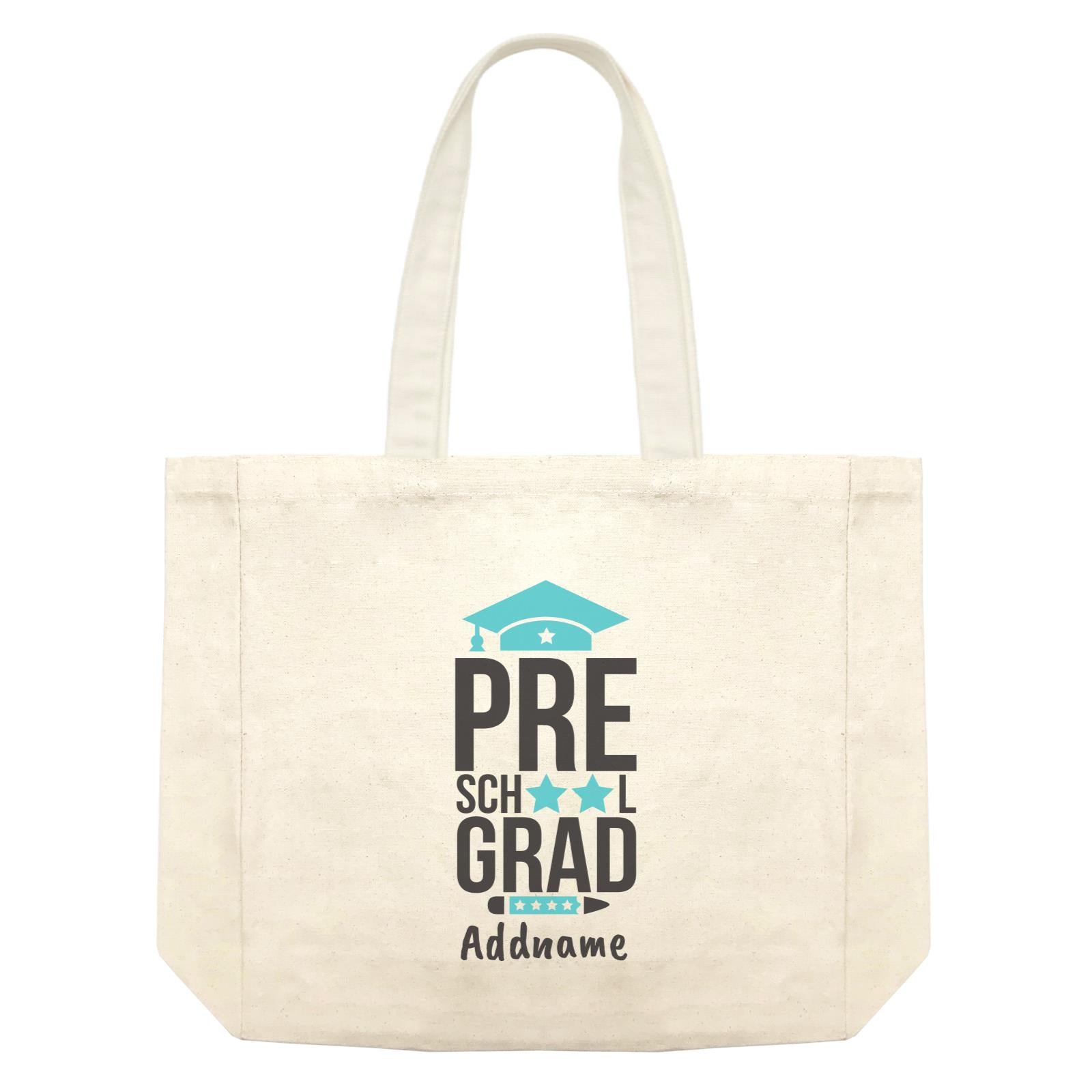 Graduation Series Pre-School Grad Blue Stars Shopping Bag
