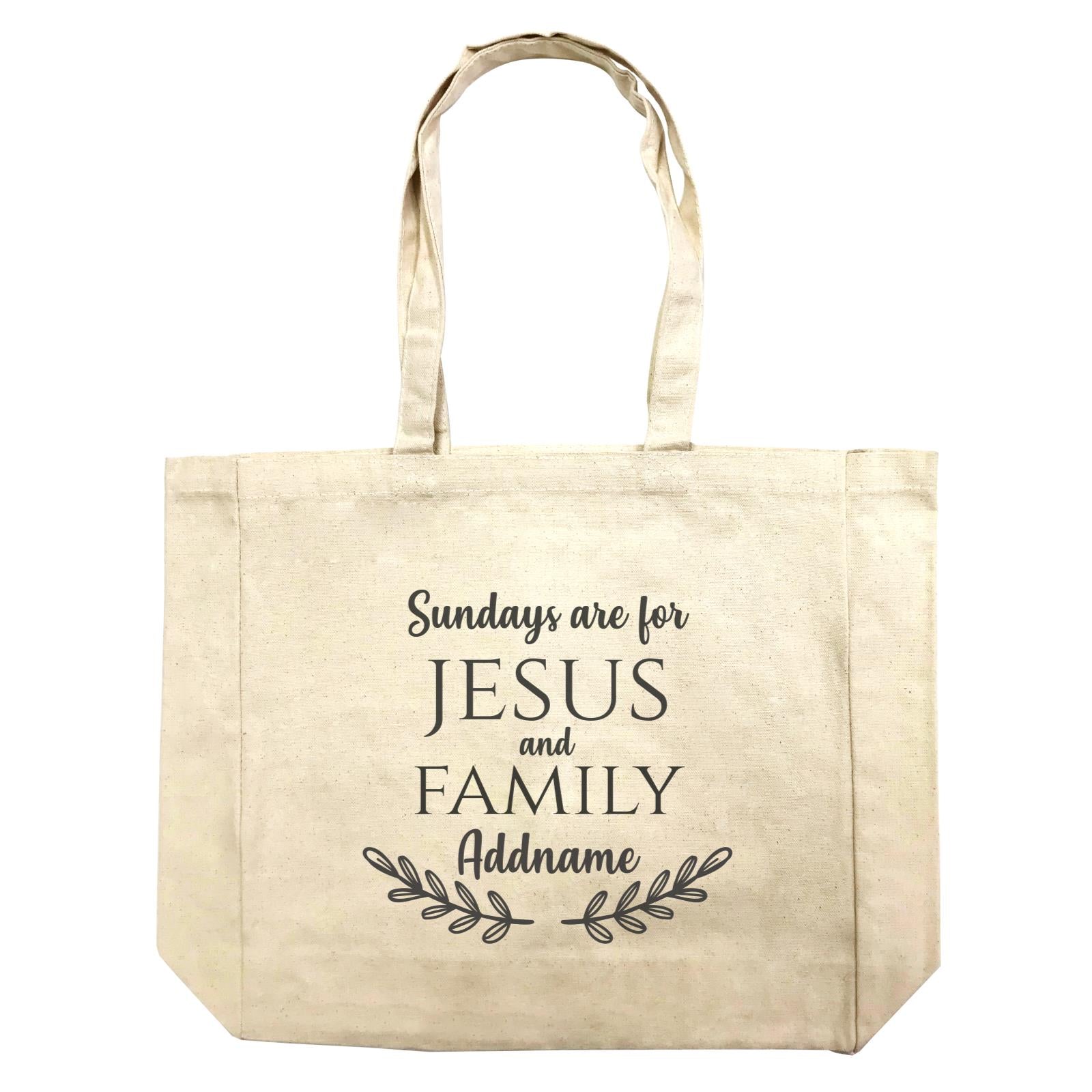 Christian Series Sundays Are For Jesus And Family Addname Shopping Bag