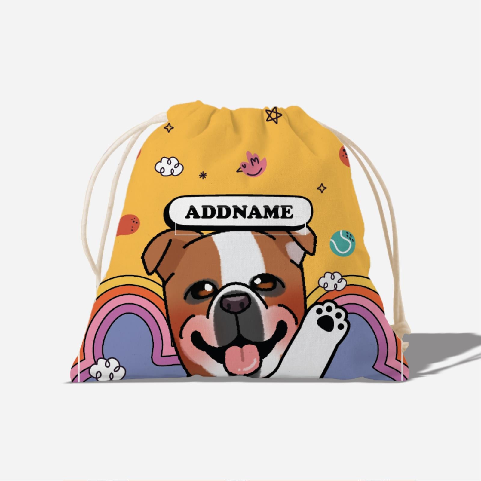 Paw Print Series Full Print Satchel - Rottweiler