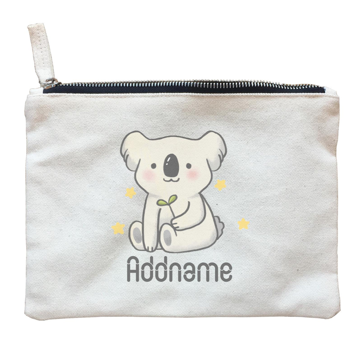 Cute Hand Drawn Style Koala Addname Zipper Pouch