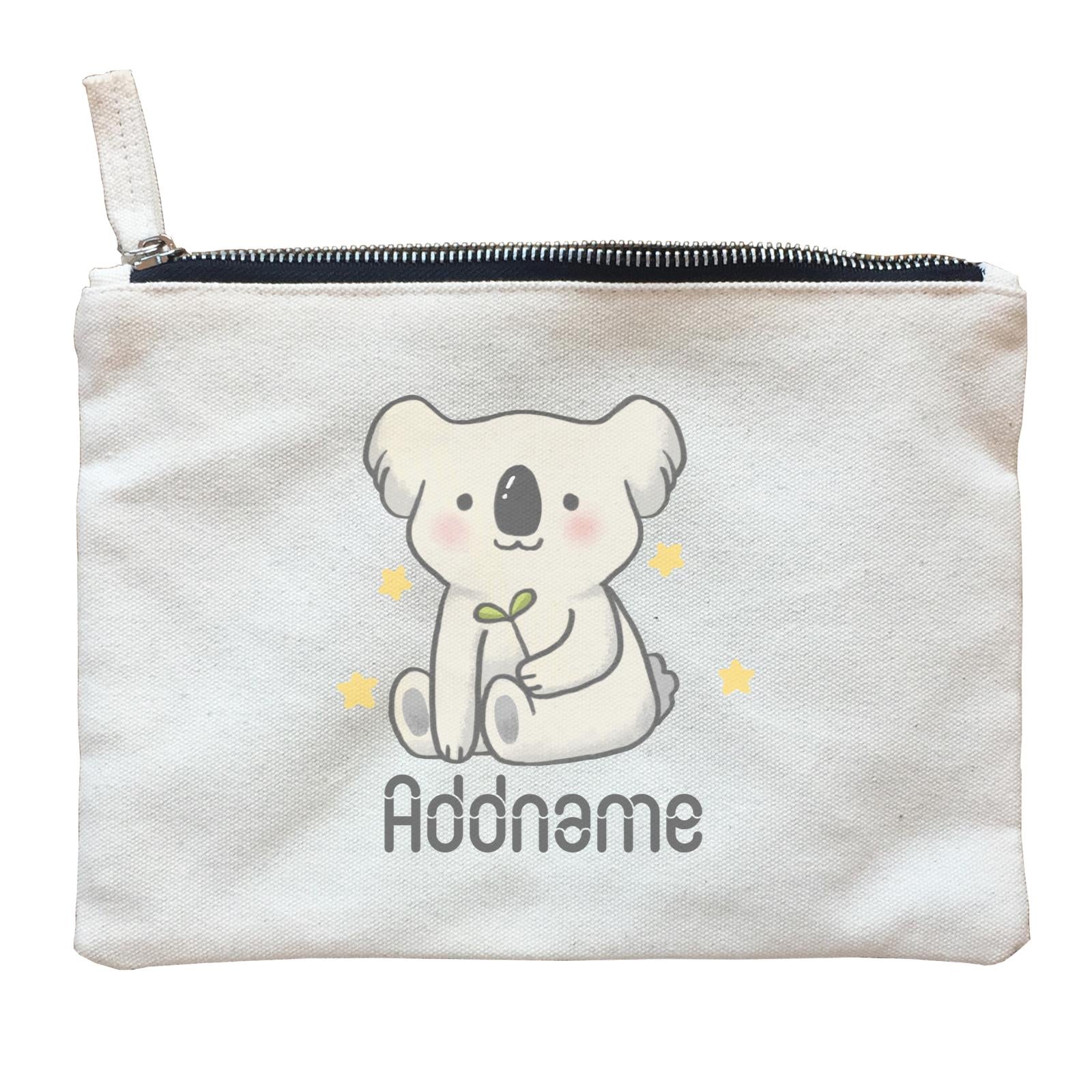 Cute Hand Drawn Style Koala Addname Zipper Pouch