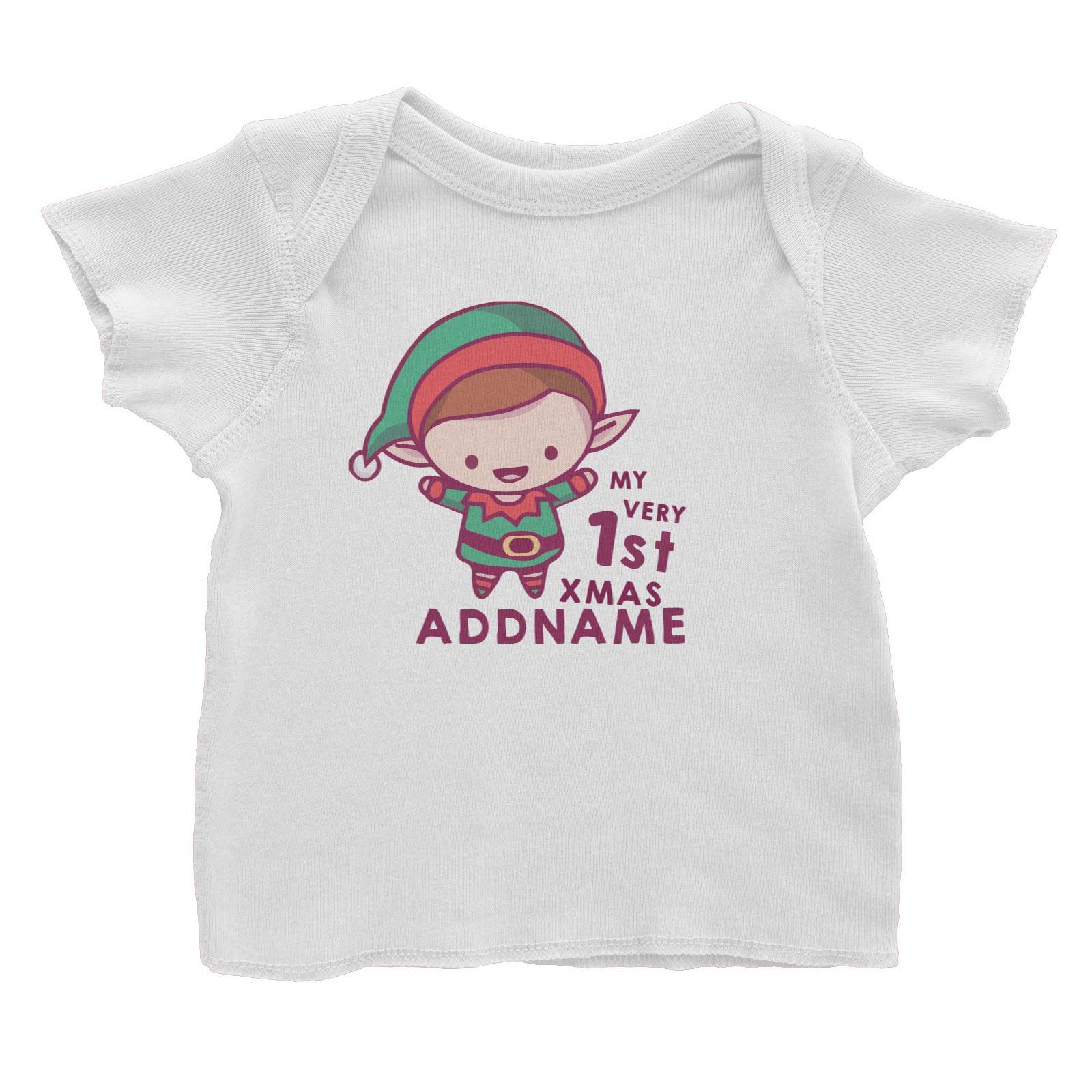 Christmas My Very 1st Elf Addname Baby T-Shirt