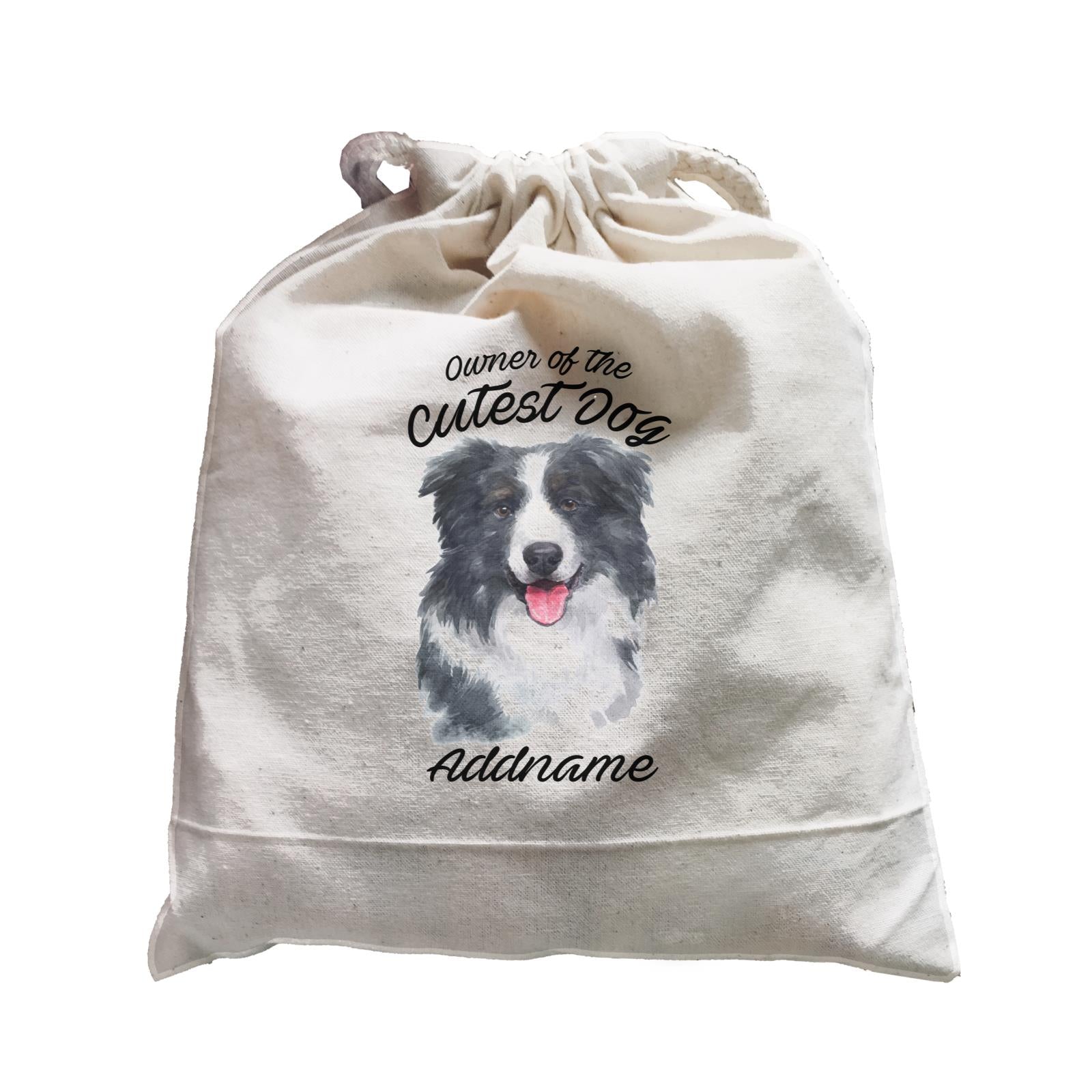 Watercolor Dog Owner Of The Cutest Dog Border Collie Addname Satchel