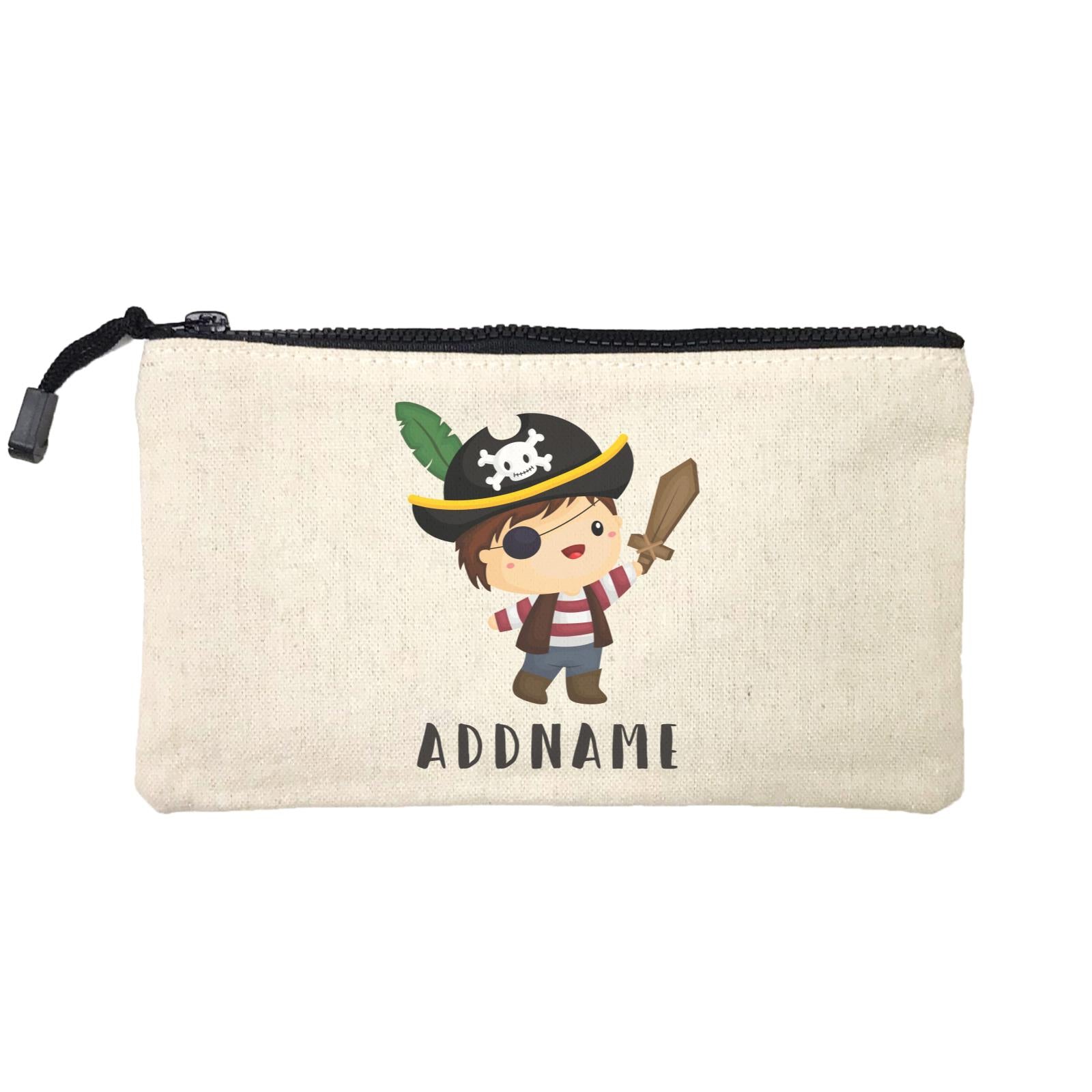 Birthday Pirate Captain Boy Playing Wodden Sword Addname Mini Accessories Stationery Pouch