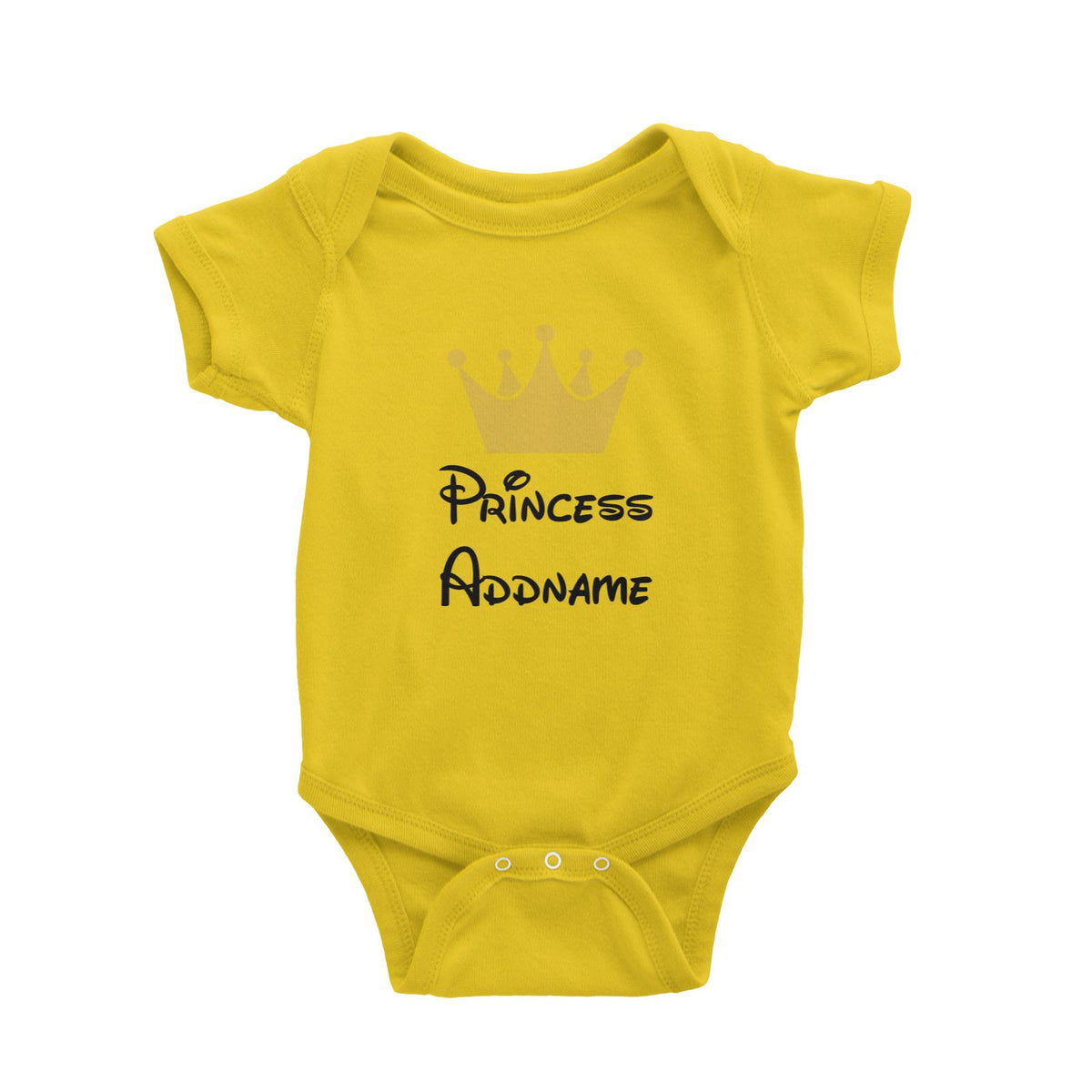 Royal Princess with Tiara Addname Baby Romper
