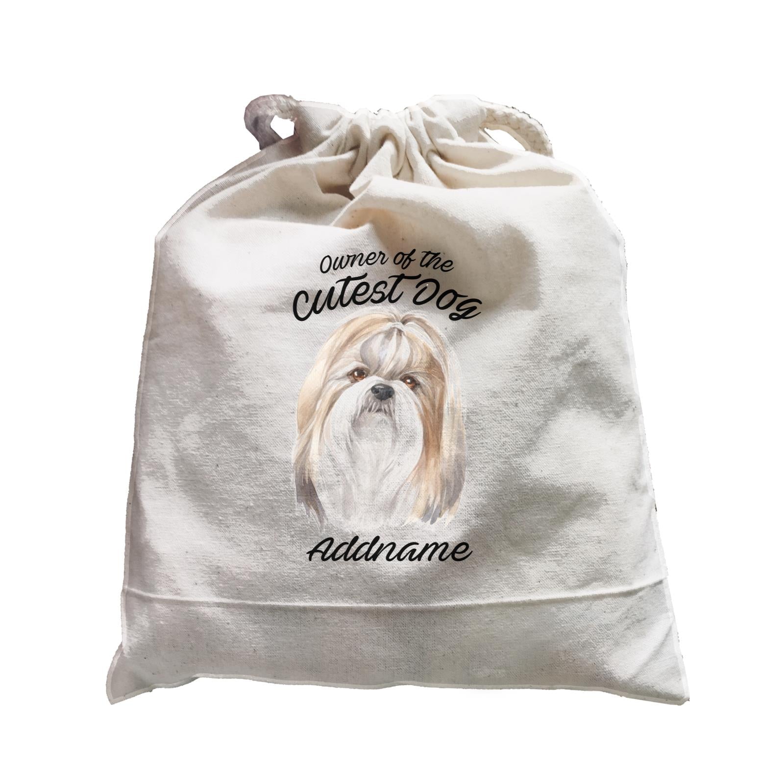 Watercolor Dog Owner Of The Cutest Dog Shih Tzu Addname Satchel