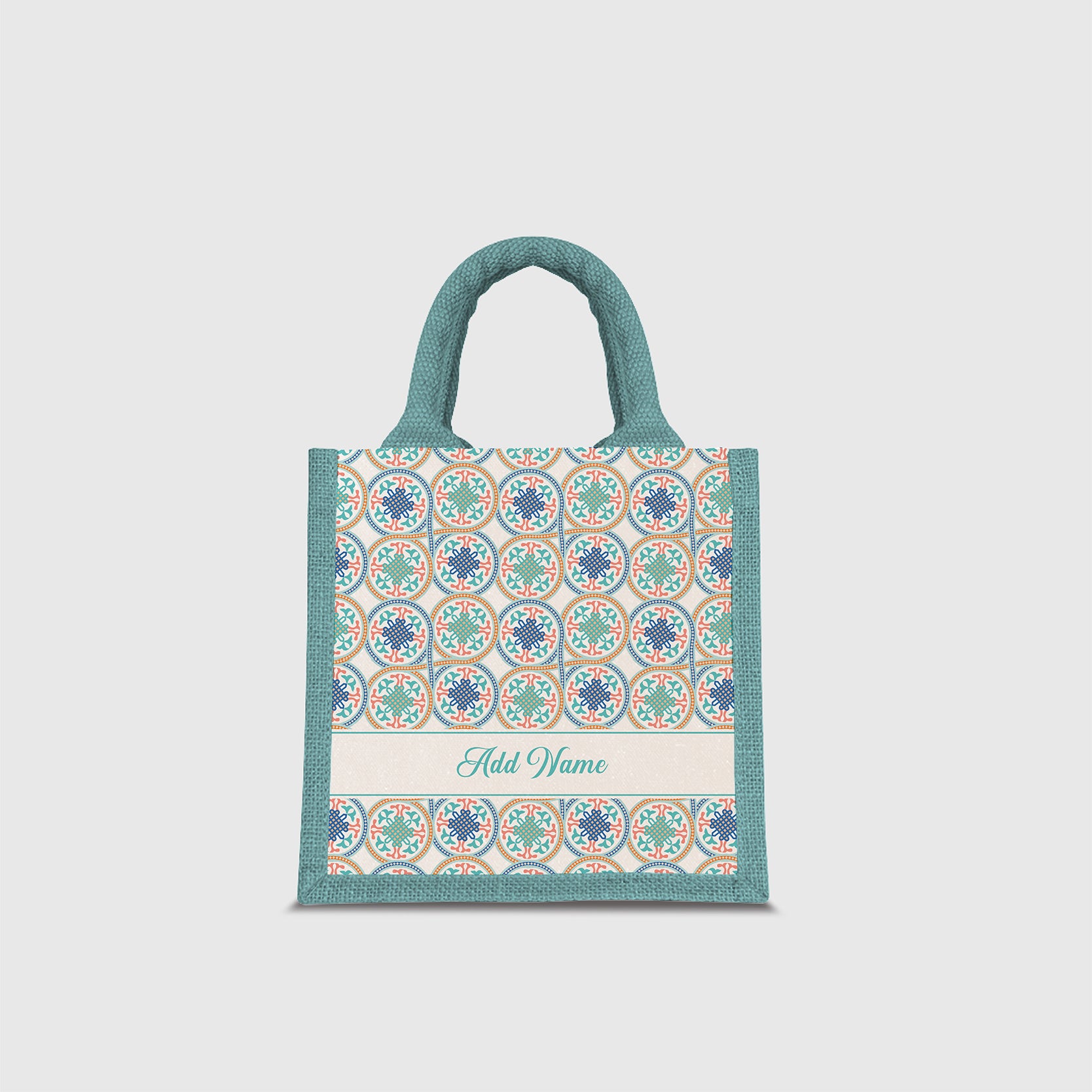 Moroccan Series Half Lining Lunch Bag  - Chahid Light Blue