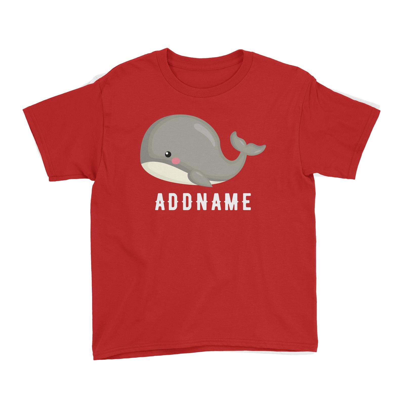 Birthday Sailor Baby Whale Addname Kid's T-Shirt