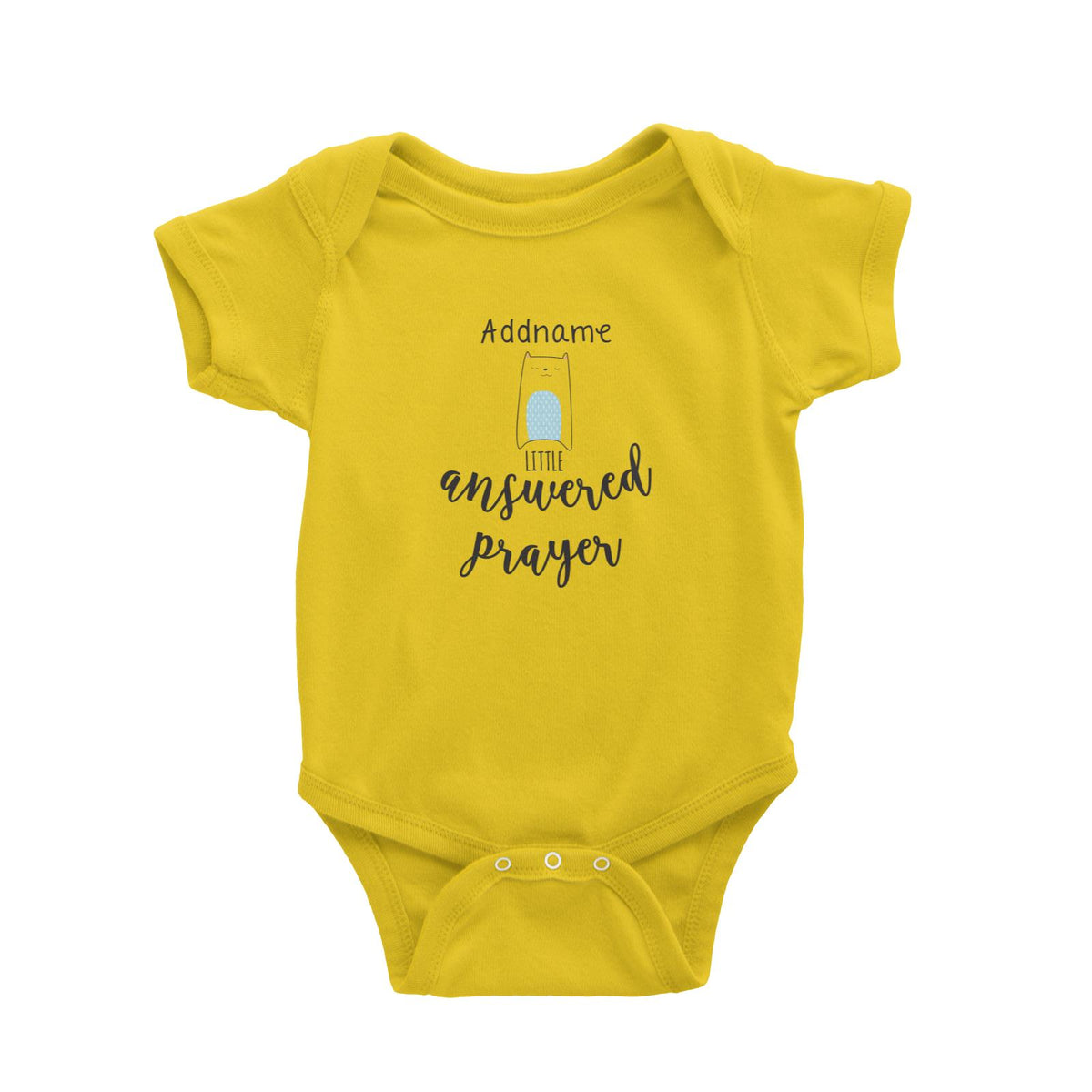 Cute Animals and Friends Series 2 Cat Addname Little Answered Prayer Baby Romper
