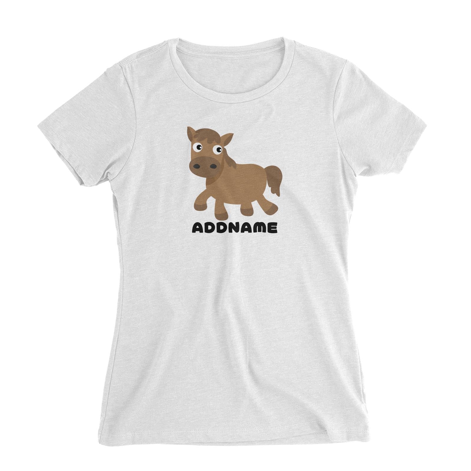 Farm Horse Addname Women's Slim Fit T-Shirt